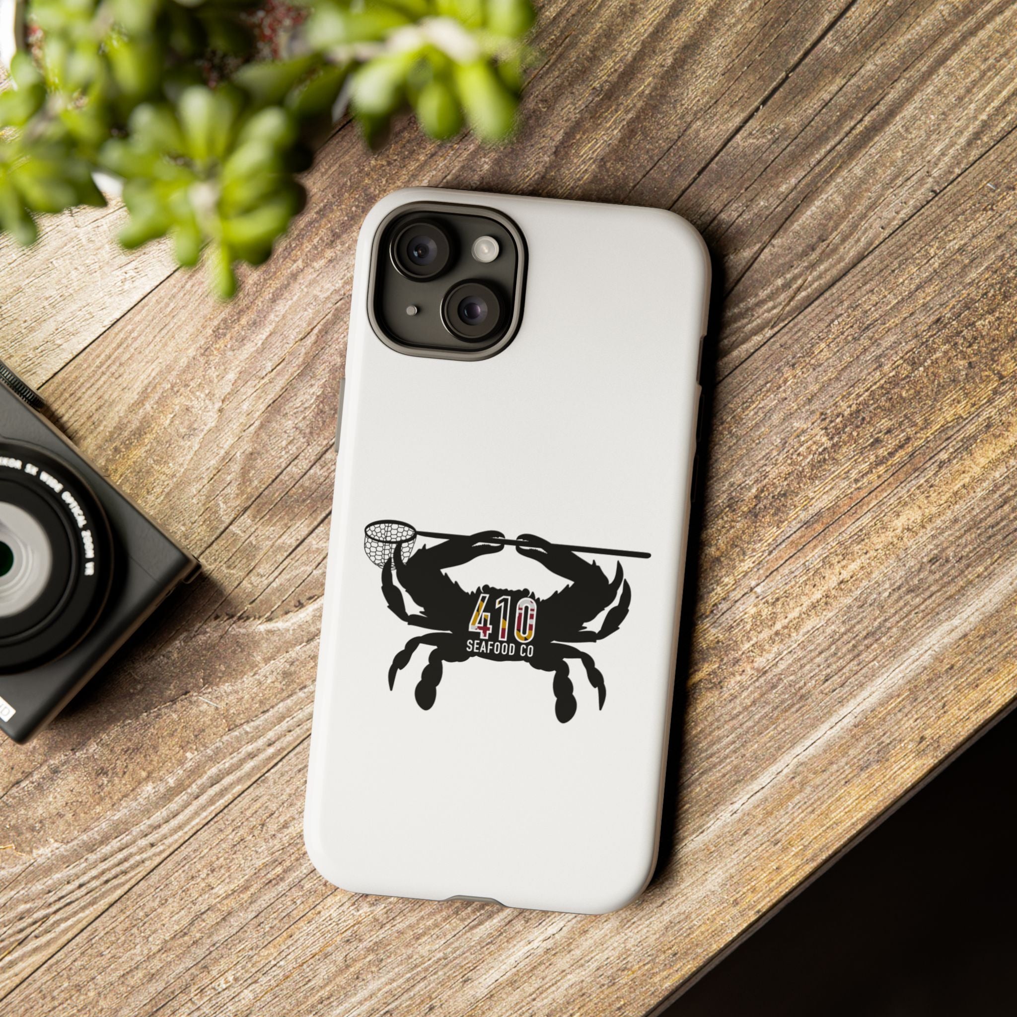 Crab Logo Phone Case — 410 Seafood Co. Coastal Protective iPhone Cover