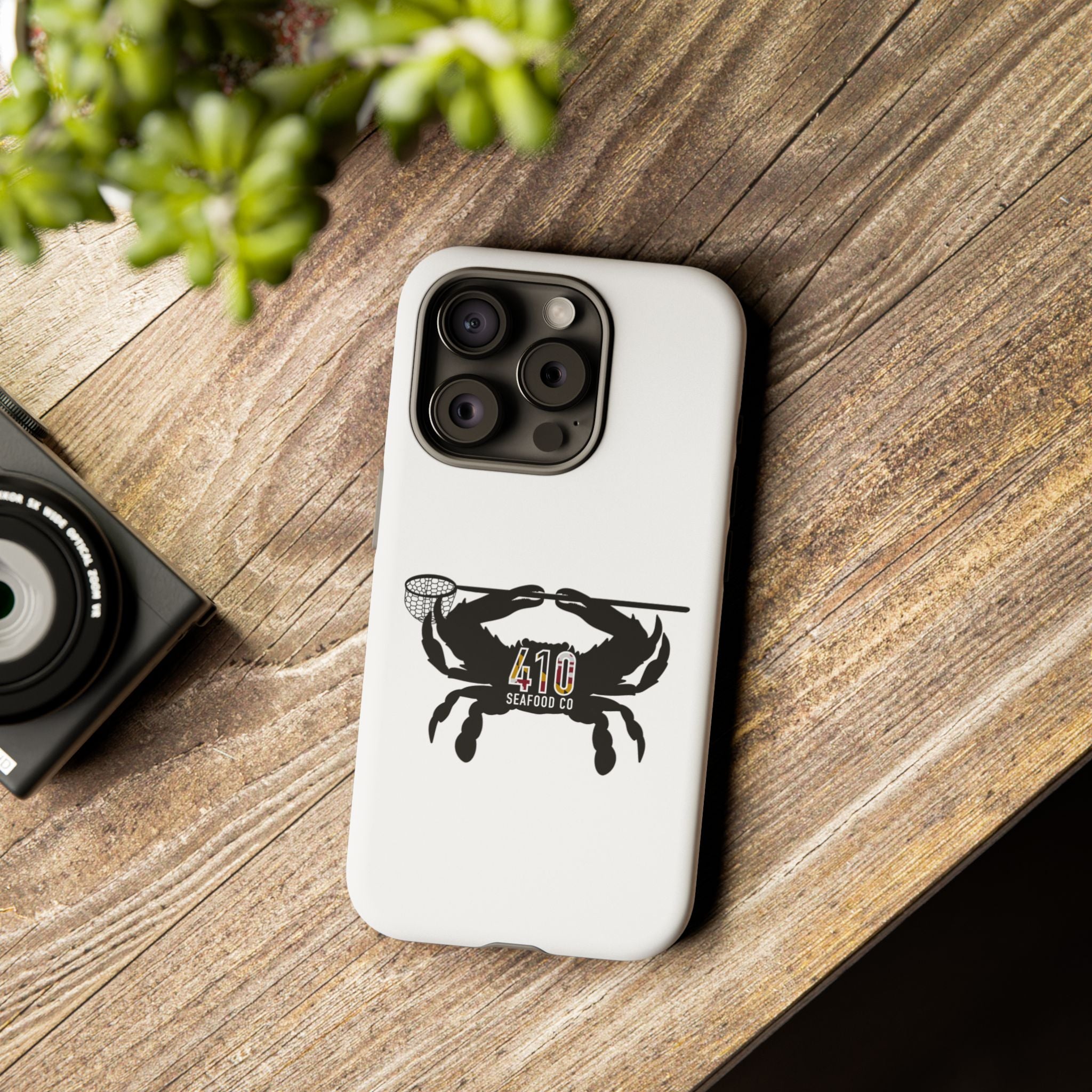 Crab Logo Phone Case — 410 Seafood Co. Coastal Protective iPhone Cover