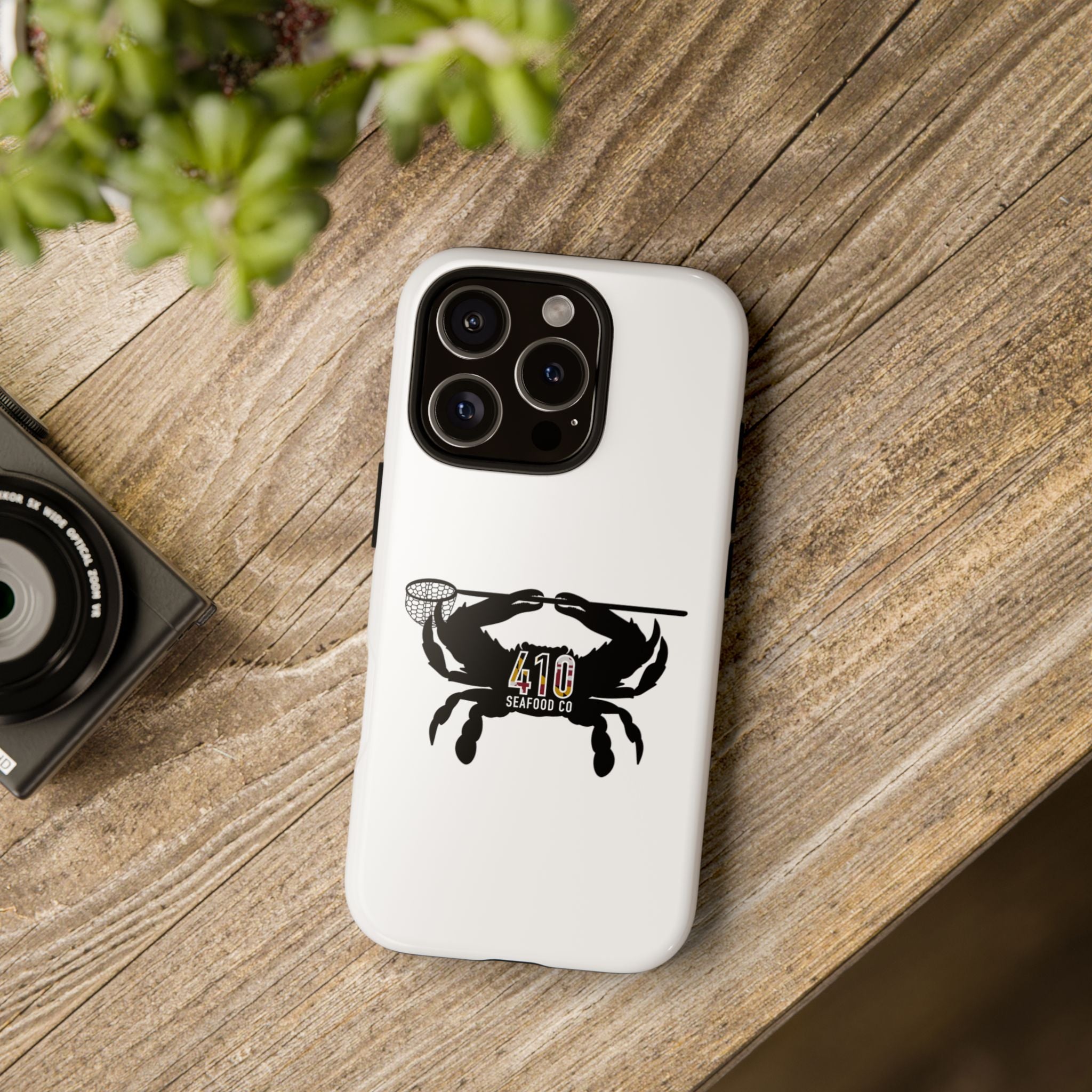 Crab Logo Phone Case — 410 Seafood Co. Coastal Protective iPhone Cover