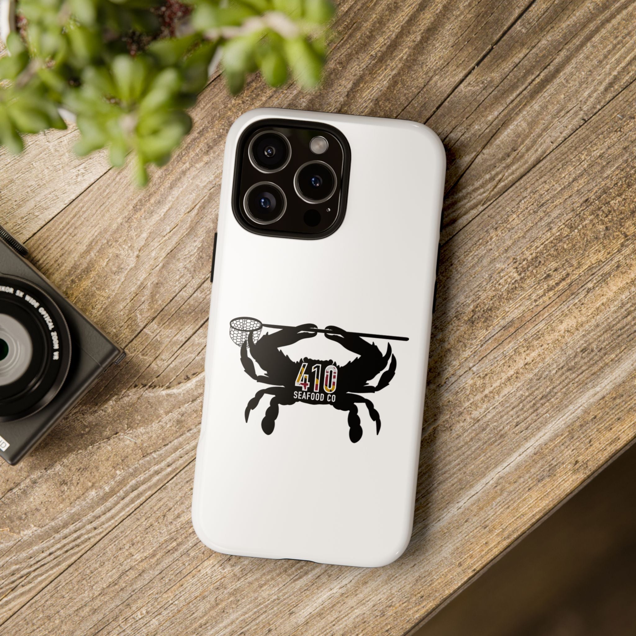 Crab Logo Phone Case — 410 Seafood Co. Coastal Protective iPhone Cover