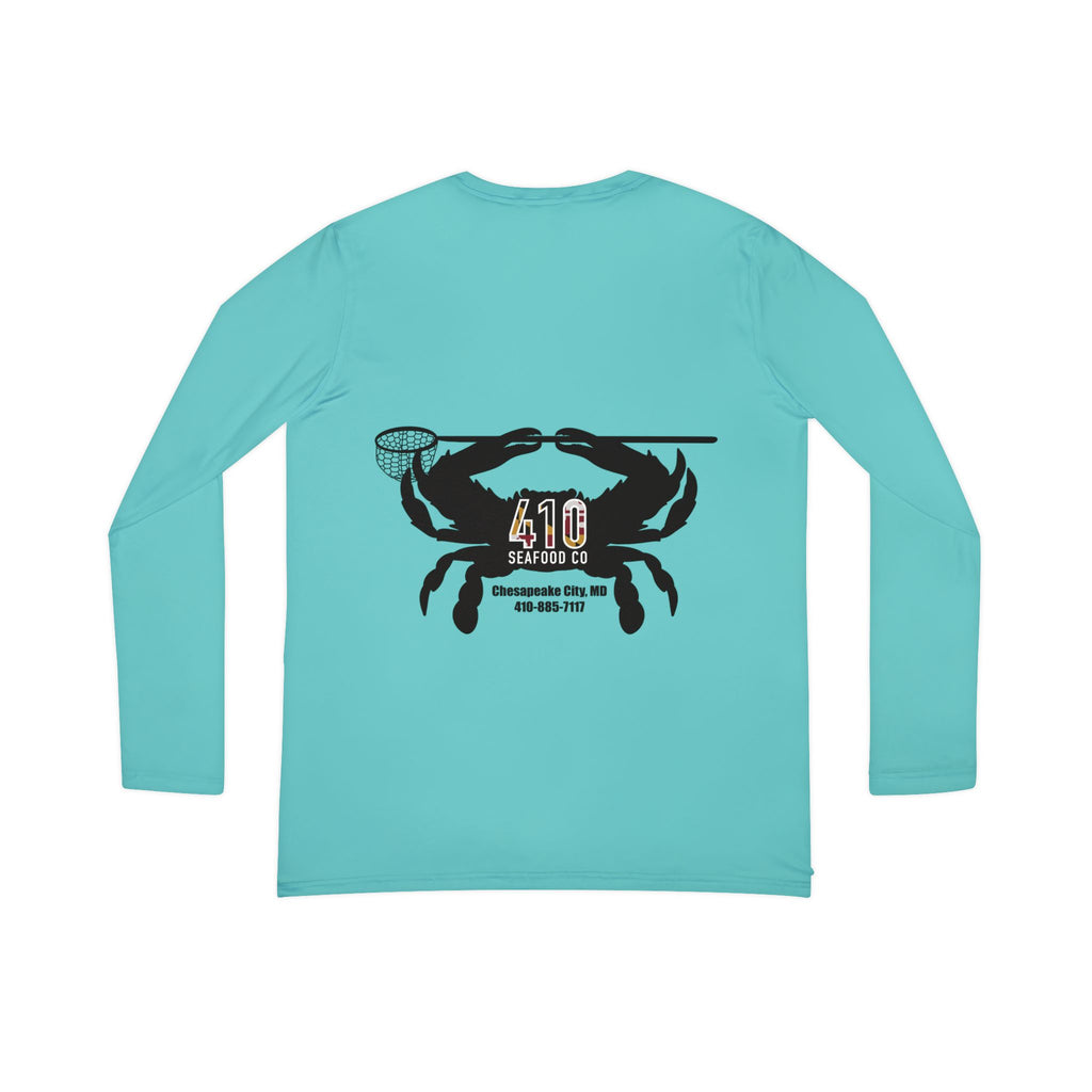 410 Seafood Long Sleeve V-Neck - Teal