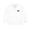 410 Seafood Long Sleeve V-Neck - White