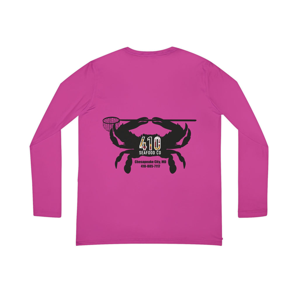 410 Seafood Long Sleeve V-Neck - Pink