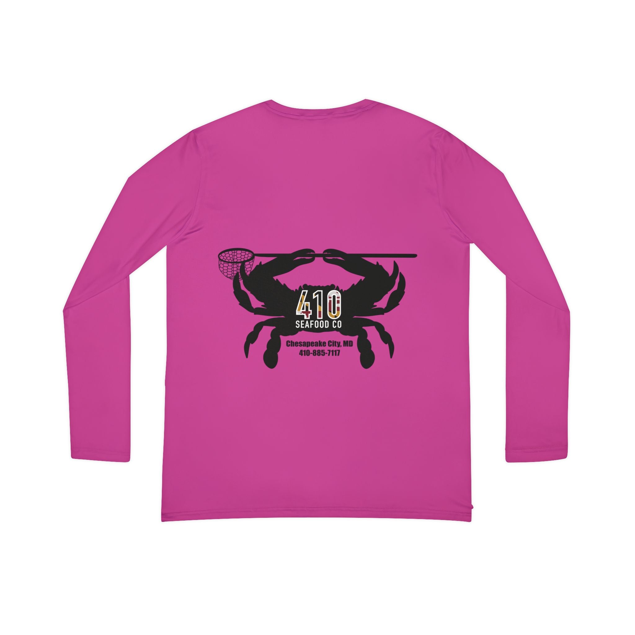 410 Seafood Long Sleeve V-Neck - Pink