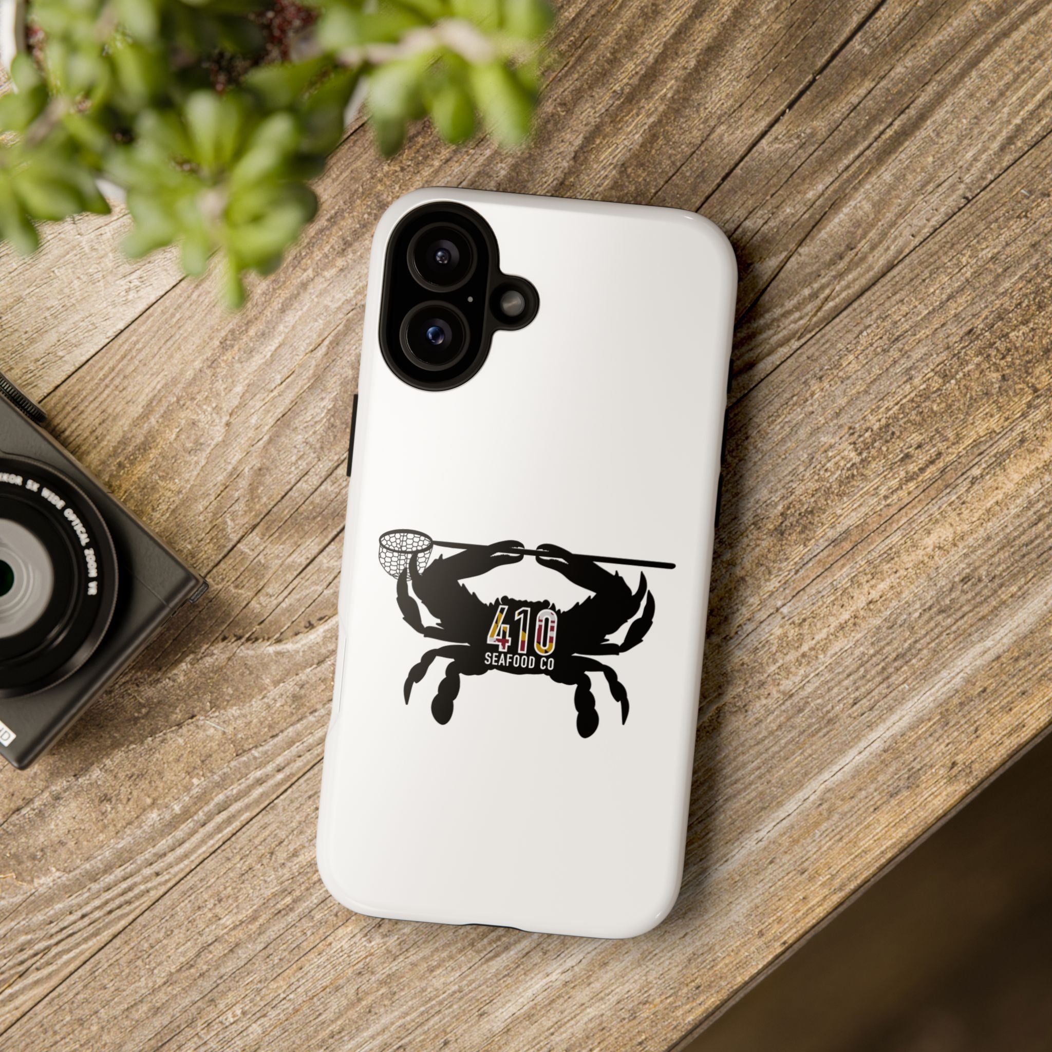 Crab Logo Phone Case — 410 Seafood Co. Coastal Protective iPhone Cover